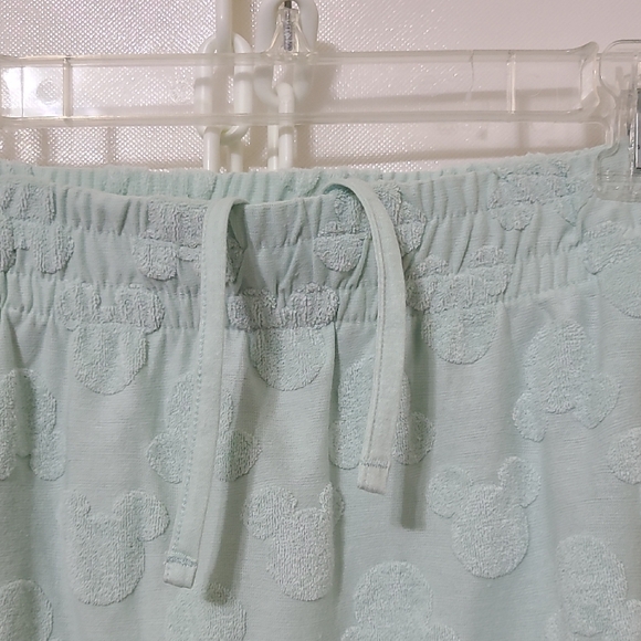 Disney Mickey Mouse Green Textured Women's Skirt Drawstring Waist Pockets Medium - Picture 6 of 11